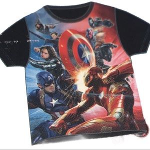 Marvel Boys Size M Pajama Top ONLY Civil War